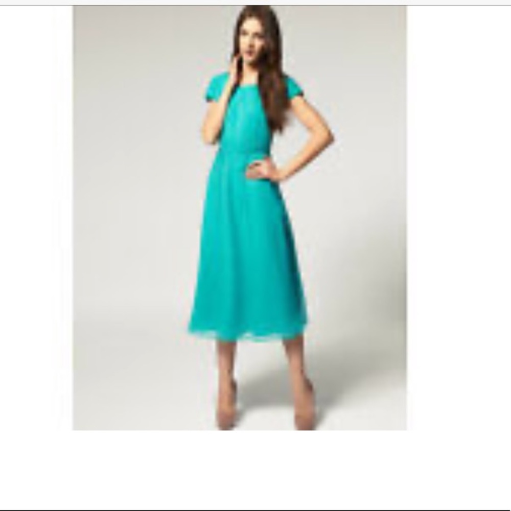 Asos midi dress with ruched panels